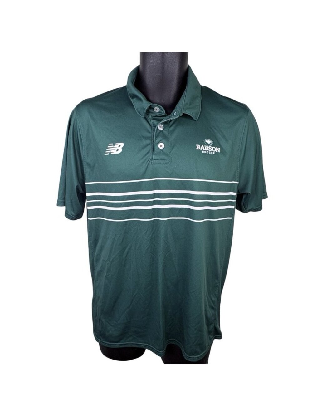 Babson College Soccer Short Sleeve Polo Unisex Green Men’s M College New Balance